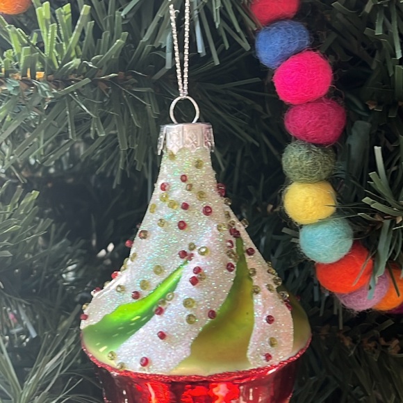 Blown Glass Ornament Swirl Ice Cream Cone - Picture 2 of 6